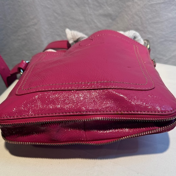 Cole Haan Leather Fuchsia Crossbody Bag - Picture 6 of 16